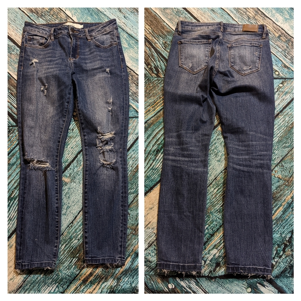 Hidden‎ Jeans women's size 27 distressed denim blue jeans